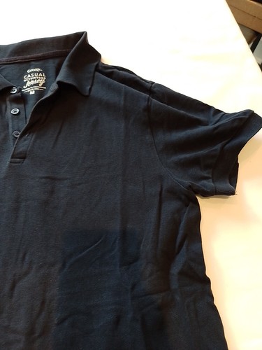 Mens Tshirt George M Collar Short Sleeves Button Up Blue 22169 - Picture 5 of 14