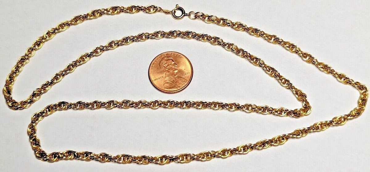 VINTAGE AJC CO 1/20 12K GOLD FILLED NECKLACE ABOUT 23 3/4