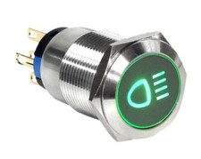 19mm Marine Grade Stainless Steel Push Button Green Led Car Fog Light Switch Usa 19mm Marine Grade Stainless Steel Push Button Green Led Car Fog Light Switch Usa