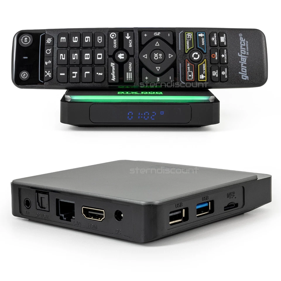 Gloriaforce RTX Duo 4K Android 11 IPTV Box 4/64GB RAM, Dual-WiFi, IP-Receiver - Bild 3 von 4