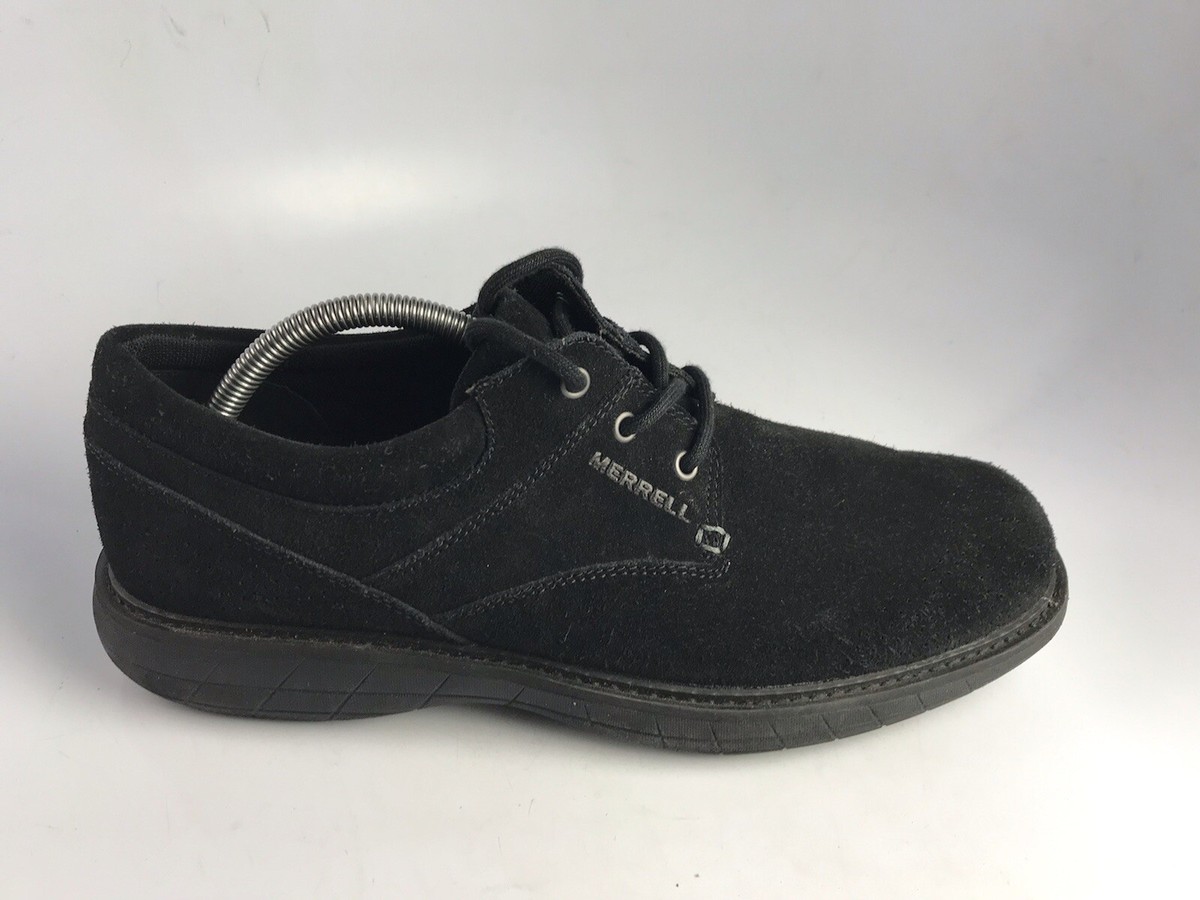 Merrell Men's World Vue Lace Up Suede Sneaker Black Sz 10 US