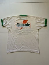 VTG Screen Stars Gatorade George Mason University Ringer Single Stitch T-Shirt