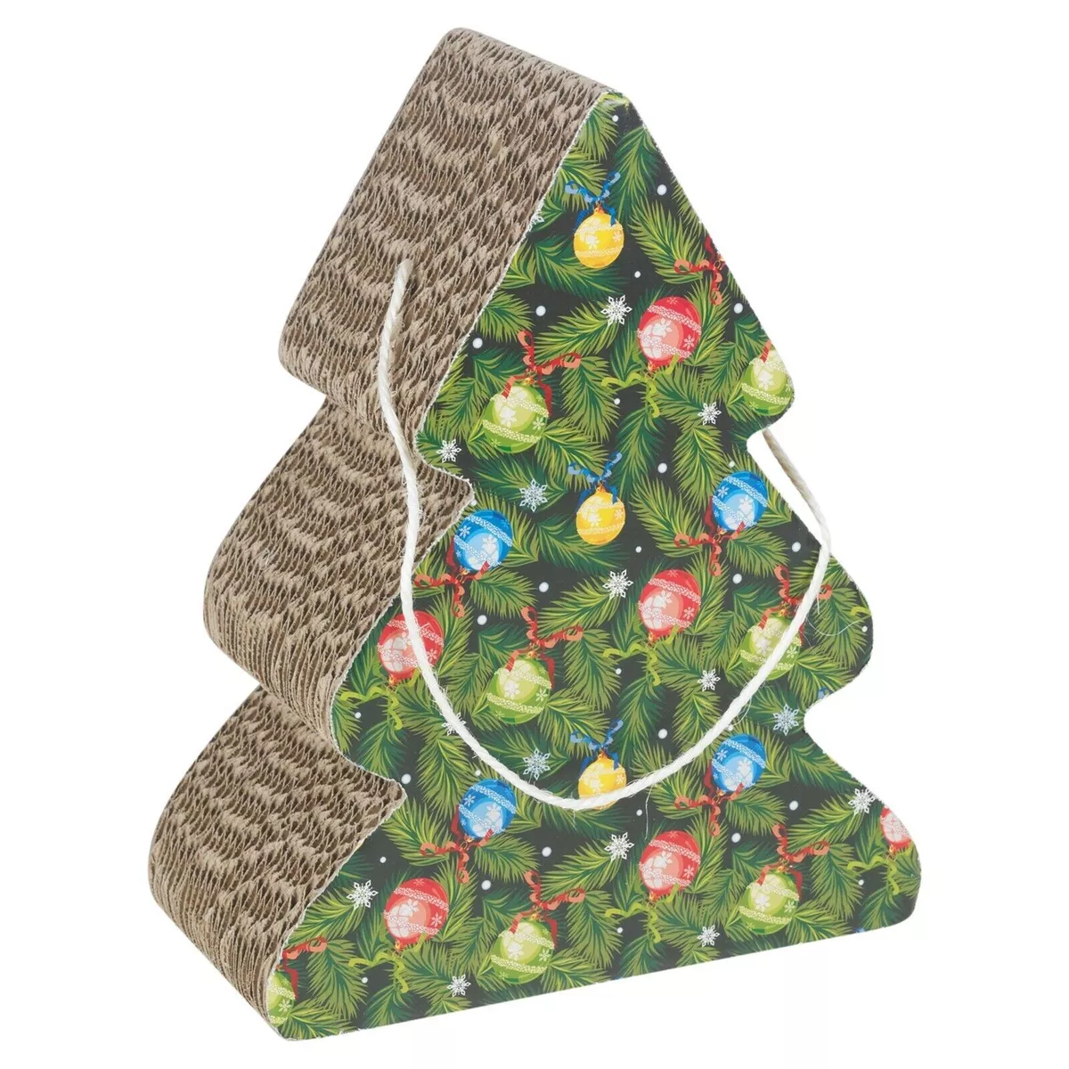 Cardboard Cat Scratcher Christmas Tree Design Hanging Xmas Decoration Post Board