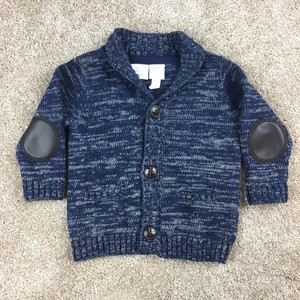 baby boy sweater with elbow patches