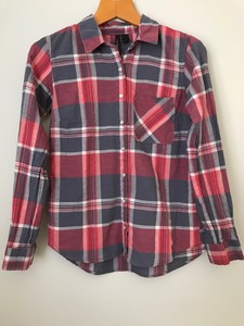 FULL TILT Tilly's Western Plaid Long Sleeve Pearl Snap Down Shirt Top Blouse M | eBay