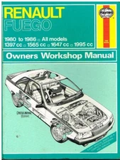 RENAULT FUEGO 1.4 1.6 2.0 COUPE & FUEGO 1.6 TURBO 1980-86 OWNERS WORKSHOP MANUAL