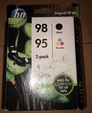 New HP 98 Black  95 Tri-color Original Ink Cartridges Combo Sealed