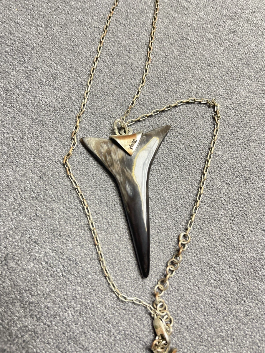Ysl shark cheap tooth necklace
