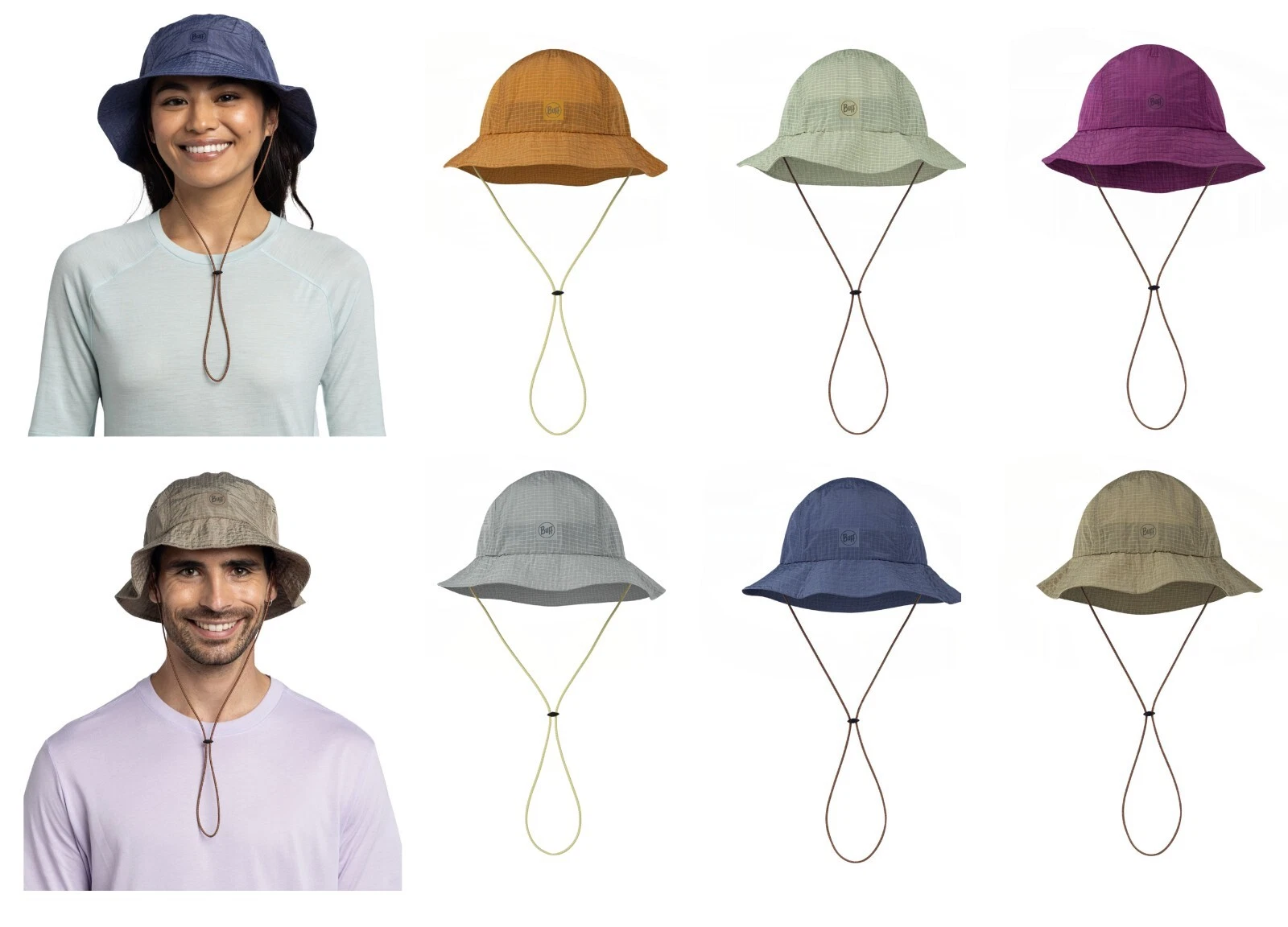 Buff Adults Go Bucket Hat UPF 50 Lightweight Packable Walking Sun Hat