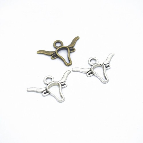 Bull Head Charms Tibetan Silver Pendants Handmade Jewelry DIY Accessories 30Pcs - Picture 5 of 14