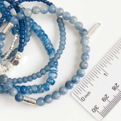 Pulsera elástica apilable Nine West Boho de 6 piezas elegante para mujer joyería diaria - Imagen 4 de 4