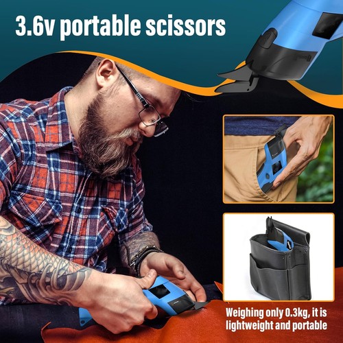 Elektrische Schere Cutter USB wiederaufladbare Schere Teppich Teppich Karton DHL - Bild 3 von 20