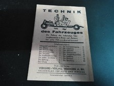 rewelacyjny: Verkehrs-Verlag "Technik des Vehicles" hist. Zeszyt ok. 1939*