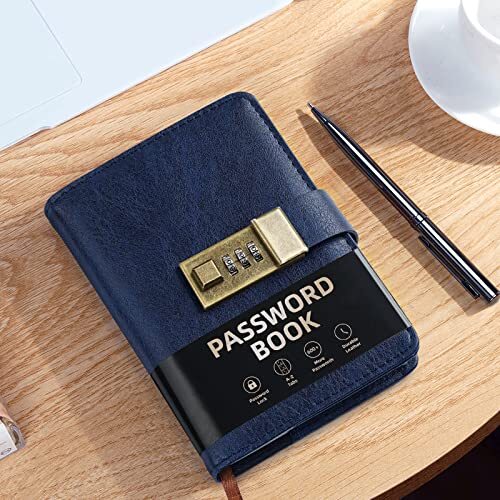 Password Book with Lock, Password Book with Alphabetical Tabs 600+ Dark Blue - 第 5/6 張圖片