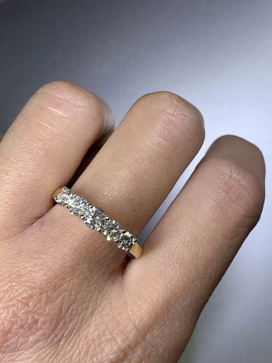 Solitaire diamond with eternity band sale