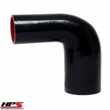 HPS High Temp 2.5">3" ID 4-ply Reinforced Silicone 90 Degree Elbow Reducer Hose