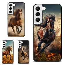Protective Cover brown horse galloping field For Samsung Galaxy Z Fold