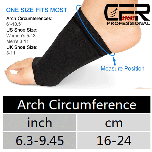 Compression Arch Support Plantar Fasciitis Gel Pad Brace Sleeve Ankle Foot Wrap - Picture 2 of 19