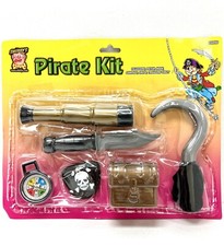6 Piece Pirate Toy Caribbean Fancy Dress Halloween Child Costume Accessory Kit