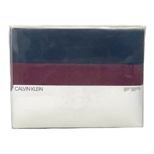 Calvin Klein Modern Cotton Body Niccolo KING Duvet Cover Burgundy / Navy Blue