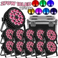 10X 270W 18LED Stage Lights 4 IN 1 RGBW LED DMX Par Light Party DJ Disco Show US