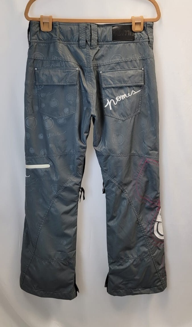 Nomis Waterproof Snowboard Ski Snow Pants Zip Pockets Gray