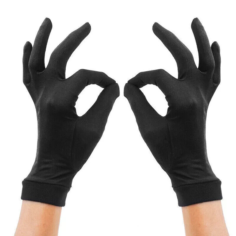 Thin Pure Silk Liner Gloves Thermal Ski Motorcycle Skiing Walking Inner Gloves