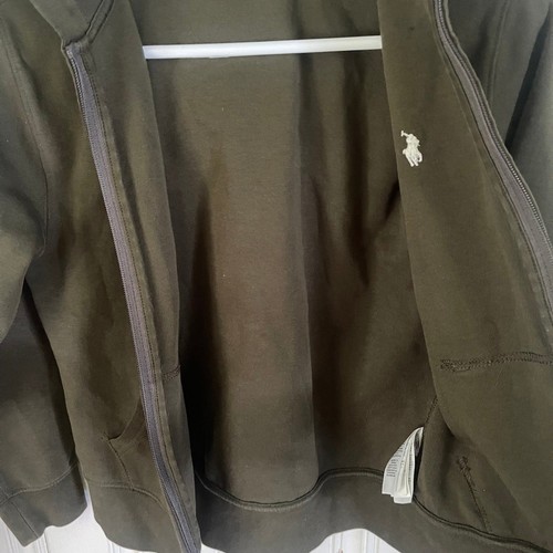 Polo Ralph Lauren Kid’s Olive Green Full Zip Hoodie Size M (10-12) - Picture 5 of 7
