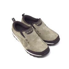 New Balance Womens WWM756GR Brown Tan Suede Slip On Size 7.5 Comfort Moc Shoes