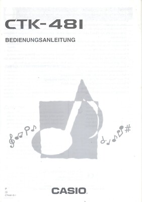 Bedienungsanleitung Casio Keyboard CTK-481