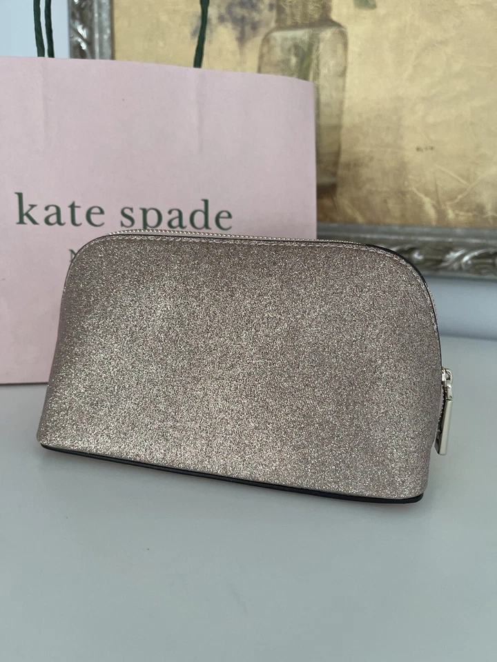 Nuevo con etiquetas Estuche de Maquillaje Cosmético Kate Spade Oro Rosa Oro Rosa Foto 3 de 4