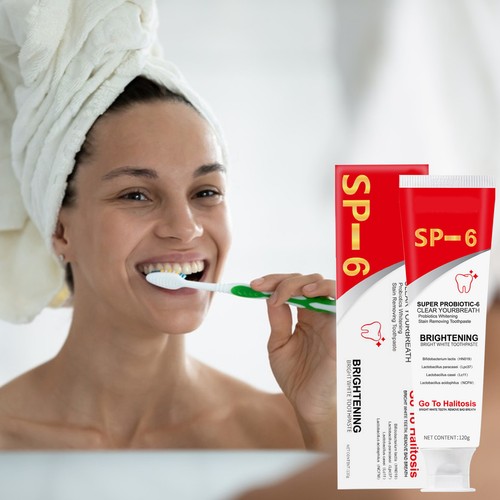 120g Sp-6 Probiotics Brightening White Toothpaste Stain Removing Tooth Cares NEW