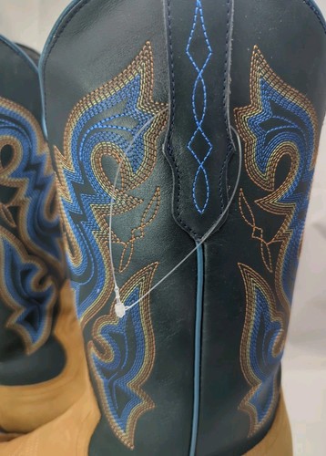 $ 330 J.B. Dillon Reserve Cowboy Western blau hellbraun Leder Stiefel JBRP3250 Herren 8,5 - Bild 6 von 15