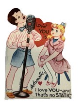Vintage 1940&rsquo;s Valentines Day Card New Old Stock