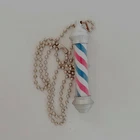 2" Barber Pole Pendant Necklace  Fast Delivery UK