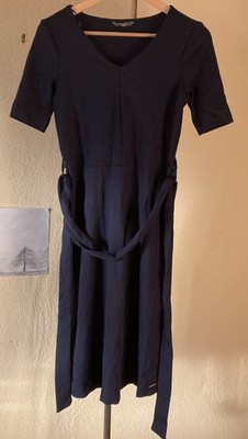 Tom Tailor Kleid - mit Gürtel - mine to five - Größe 38 - dunkelblau - elegant