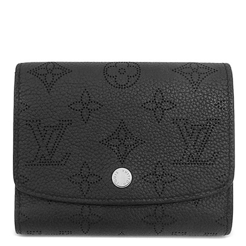 LOUIS VUITTON Bifold Wallet Portefeuille Iris Compact Monogram Mahina  Noi