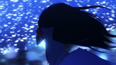 Anime dandadan girls blue sky long hair screenshot Custom Gaming Mat Desk