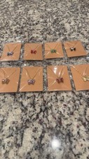 8 butterfly necklaces Set stainless steel