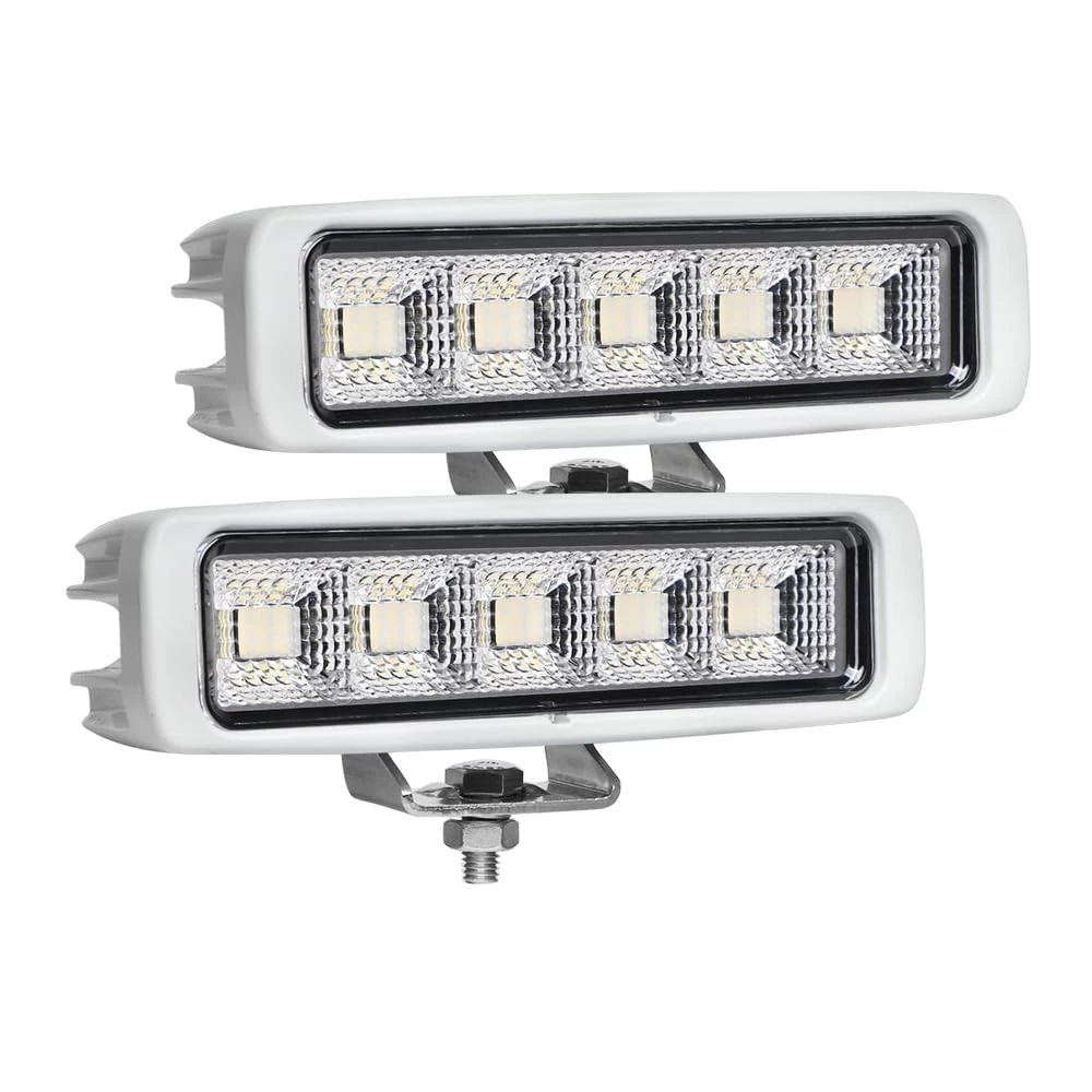 Waterproof Led Boat Lights, 2 pc 72W Deck/Dock Marine Lights 4000LMS 180°Floo...