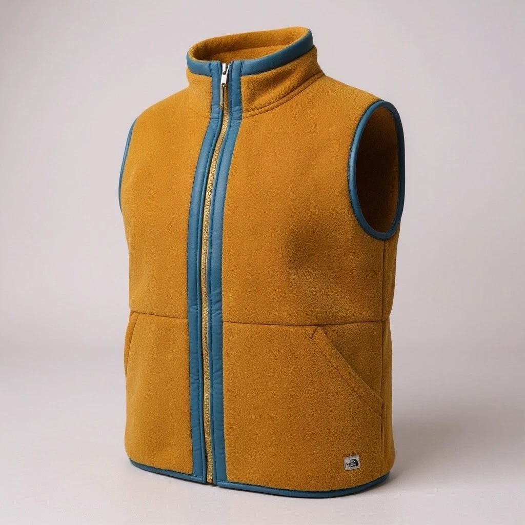 The North Face Carbondale Vest Golden Brown Timber Fleece Full Zip Men’s XL