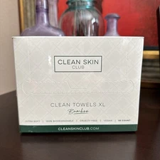 Clean Skin Club Bamboo Face Towels XL Bacteria Free 50 NIB SEALED *Great For Gym