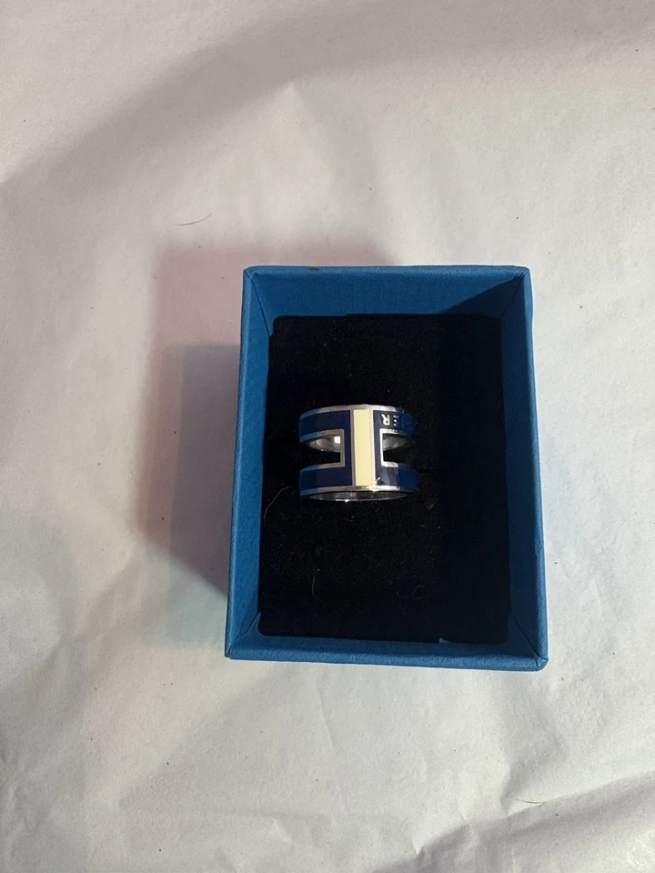 Anillo Tommy Hilfiger Acero Inoxidable Azul/Blanco Rayas Talla 6 (EU 52) Foto 4 de 4