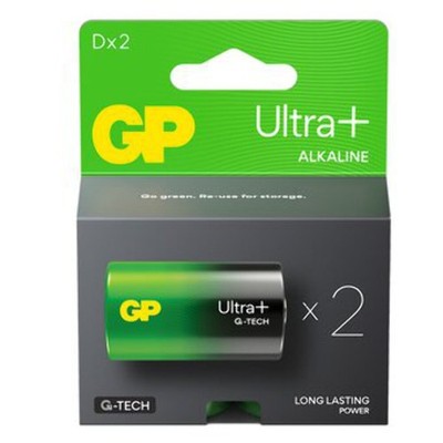 2 GP Ultra + Alkalisch G-Tech LR20 D Batterie Langlebig Power blister Exp 2033