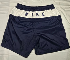 Vintage NIKE Nylon Swim Shorts Trunks Mens XXL Y2K 2000 Blue Spell Out