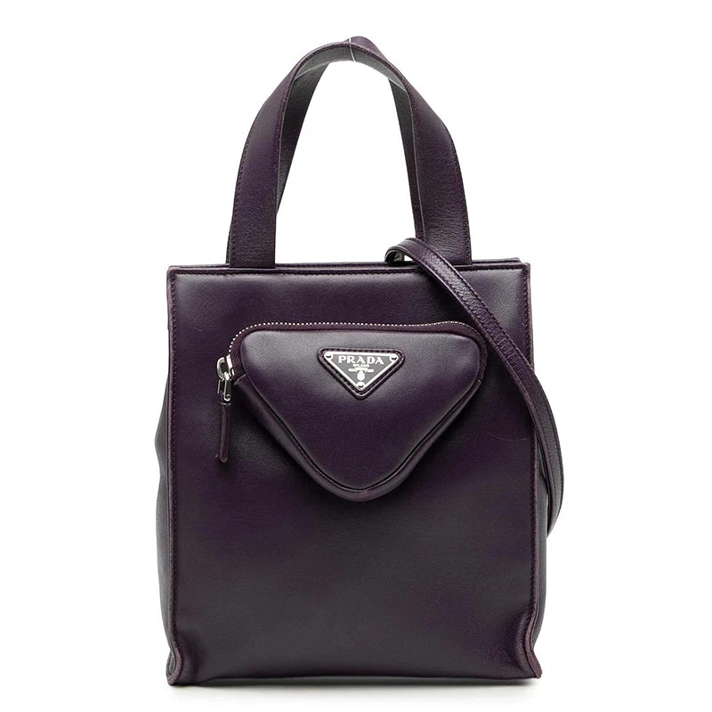 PRADA Leather Exterior Purple Bags & Handbags for Women for sale