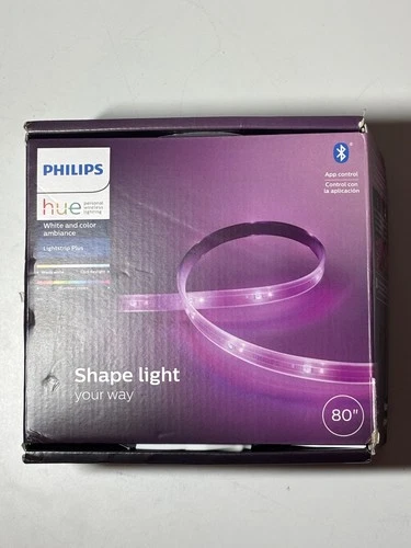 Philips Hue White and Color Smart Lightstrip Plus 2m/6ft Base Kit With Bluetooth