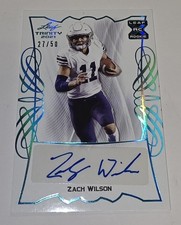 2021 Leaf Trinity - Zach Wilson #BA-ZW1 Platinum Spectrum /50 (AU, RC)