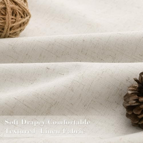 Linen 100% Blackout Curtains 84 Inch Long,Pinch 40"W x 84"L (Pack of 2) Taupe - Picture 5 of 8