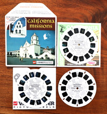 VIEW-MASTER CALIFORNIA MISSIONS, A183, COMPLETE EXCELLENT CONDITION, 3 Reel Set